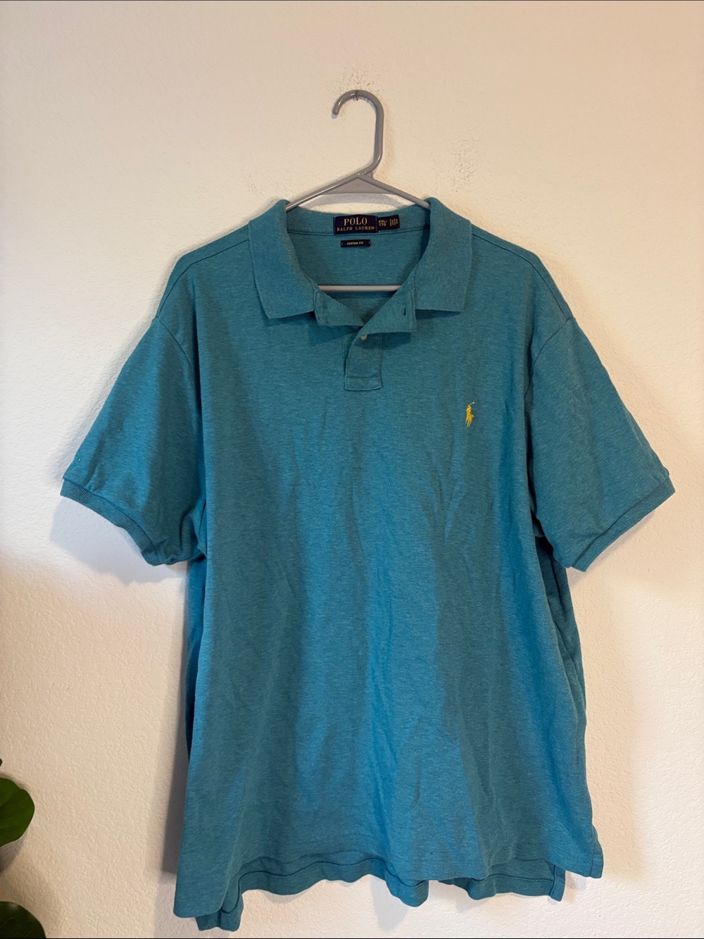 Polo by Ralph Lauren Teal Short-Sleeve Polo with Yellow Pony